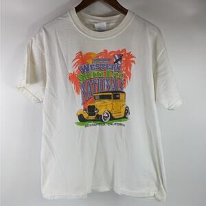 Vintage 1999 Mens L Drag Racing T-Shirt POOR Western Street Rod Nationals NSRA